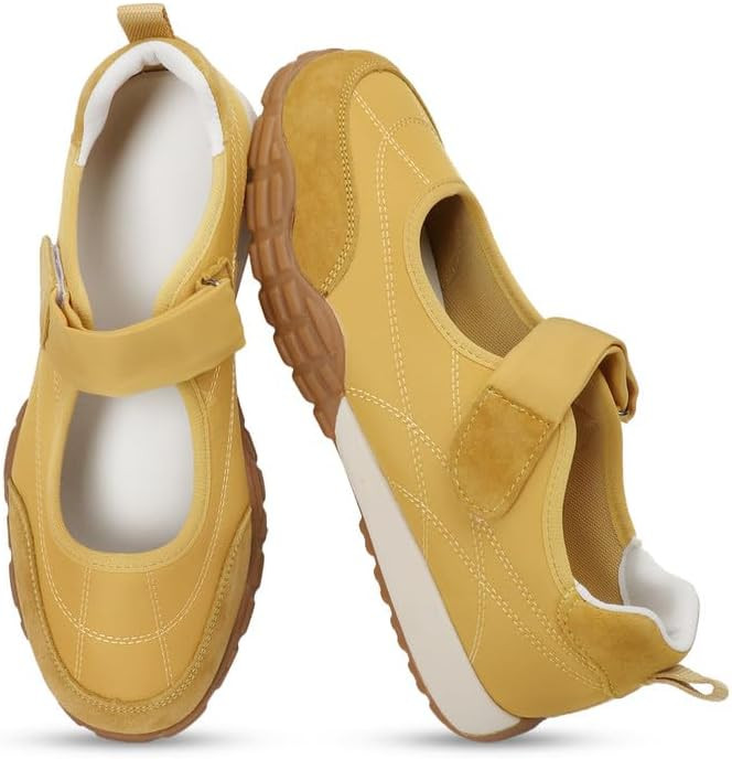 COOLLULU Mary Jane Shoes Sneakers for Women Fashion Ballet Sneakers with Foam Insole Non Slip Sne... | Amazon (US)