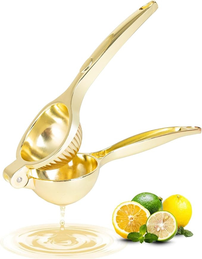 Agirlvct Lemon Squeezer, Heavy Duty Zinc Manual Lemon Juicer, Threaded Groove Fresh Small Oranges... | Amazon (US)