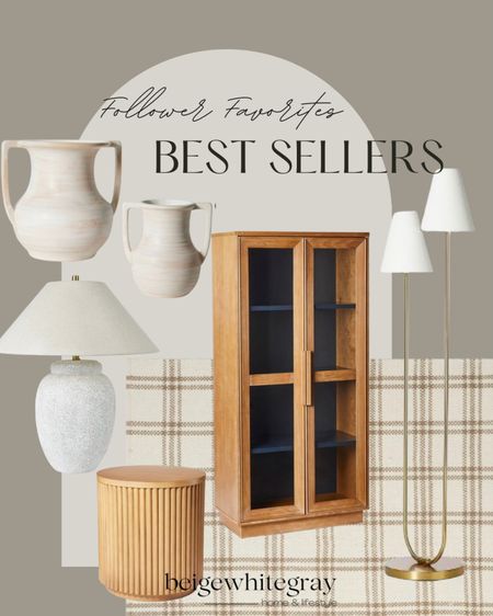 Sharing with you this weeks best seller’s!! This beautiful McGee& Co cabinet is giving designer vibes and so is this beautiful lamp!! Loving the trophy vases which I personally have and love!! And I also have this beautiful rug that’s now in my office and it’s super affordable too. 

#LTKstyletip #LTKhome #LTKSeasonal