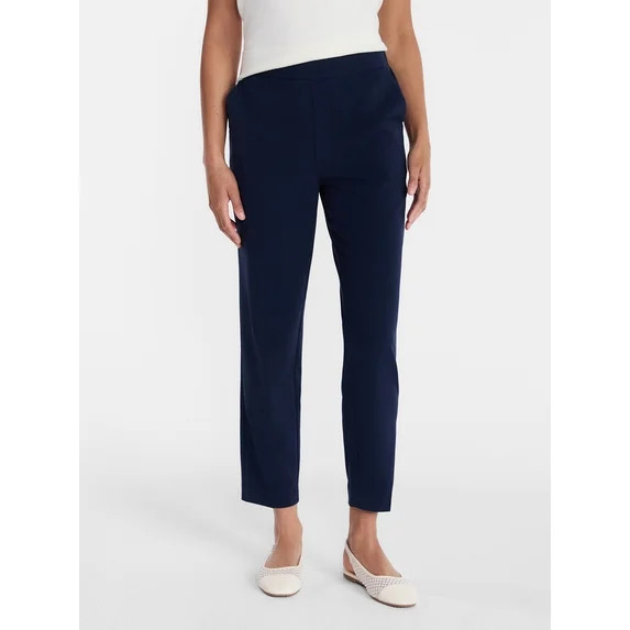 Time and Tru Women's Tapered Pull on Pants, 27" Inseam, Sizes XS-XXXL | Walmart (US)