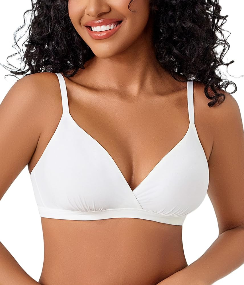 Avidlove Womens Wireless Triangle Bra Sexy Plunge Unpadded Bras Comfortable Mesh Lining Bralette ... | Amazon (US)