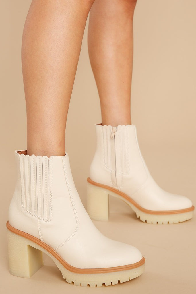 No Missteps Ivory Ankle Booties | Red Dress 