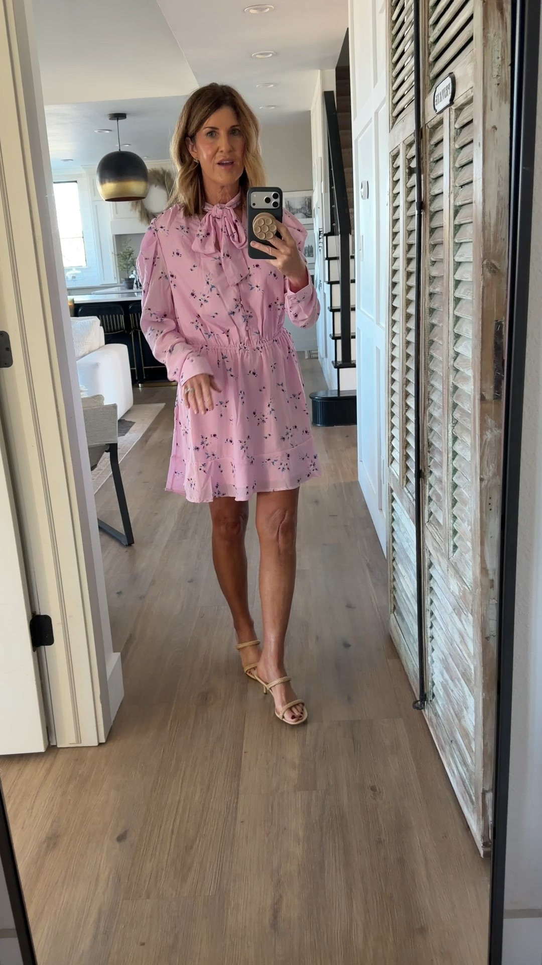 New arrival cute pink floral dress Walmart style
I’m wearing a small 