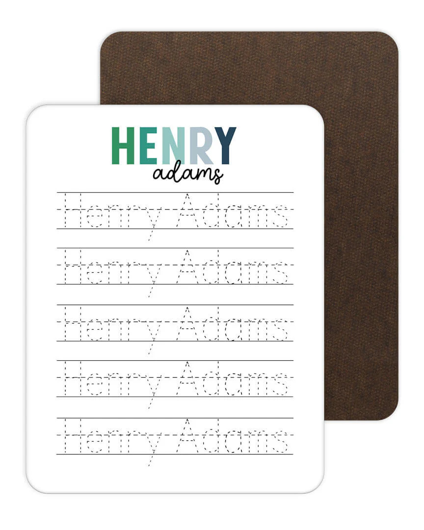 Kids Personalized Whiteboard | Hello My Name Is - Green Apple | Caden Lane