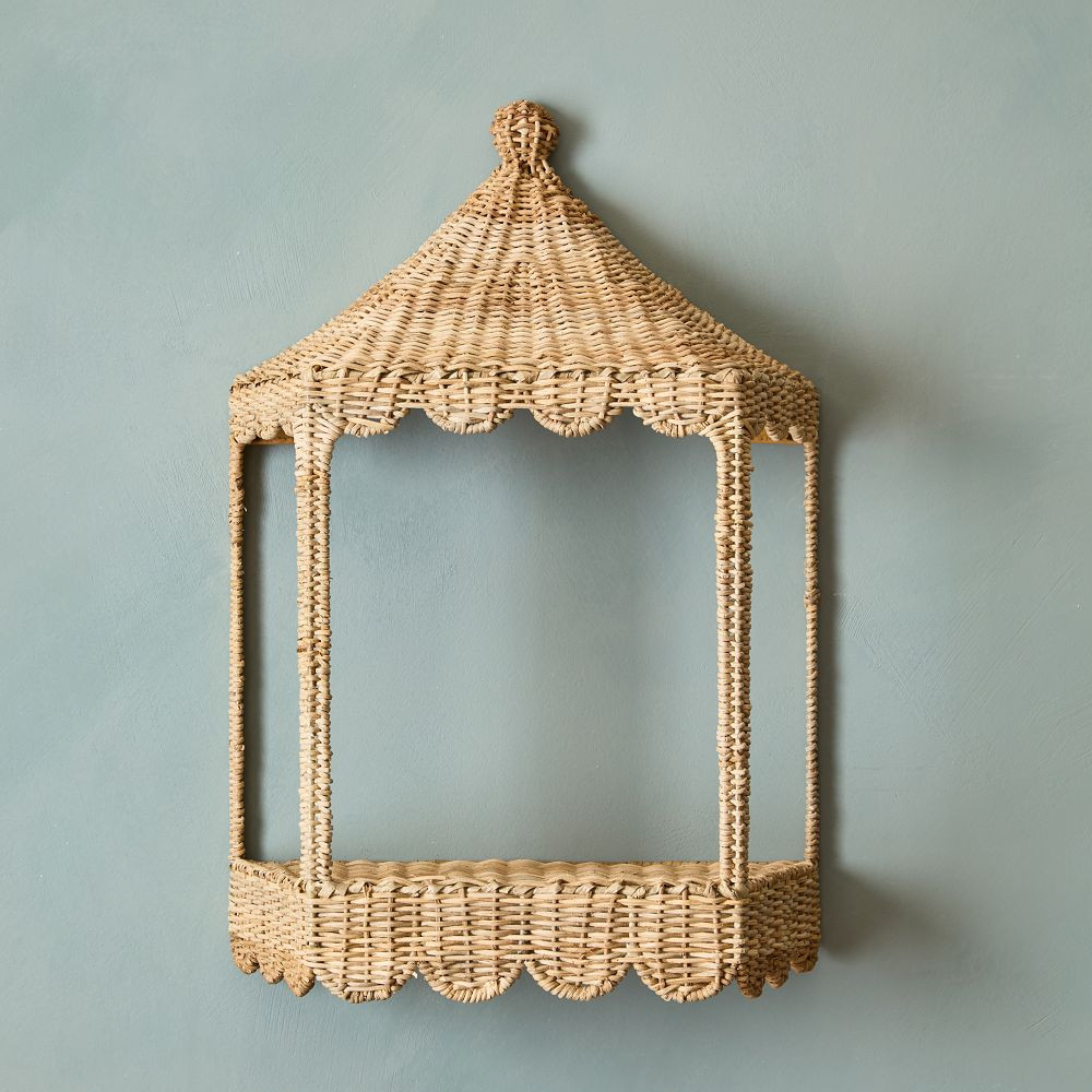 Pagoda Wicker Wall Shelf | GreenRow