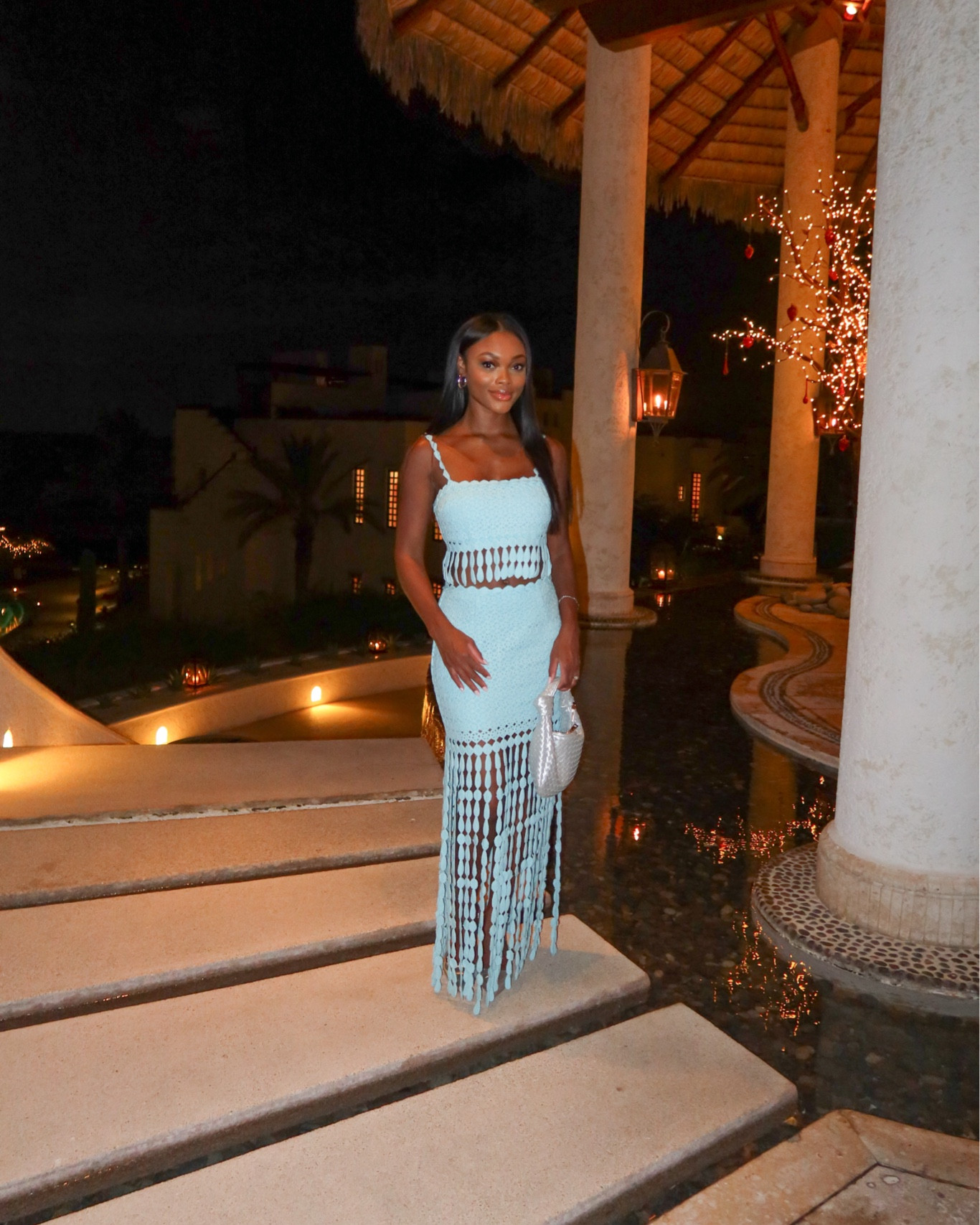 Aqua blue set + silver accessories for dinner in Cabo! Wearing a size small 🤍

#LTKSeasonal #LTKShoeCrush #LTKPlusSize