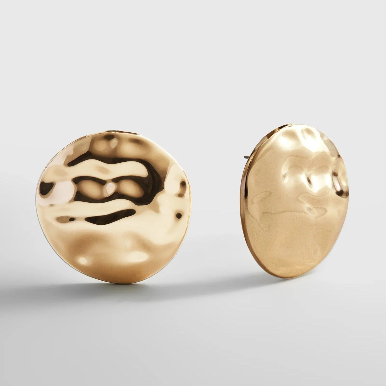 Odette Hammered Statement Studs - Gold | BaubleBar