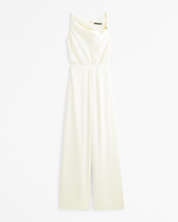 Women's Twisty Strap Hardware Draped Jumpsuit | Women's | Abercrombie.com | Abercrombie & Fitch (US)