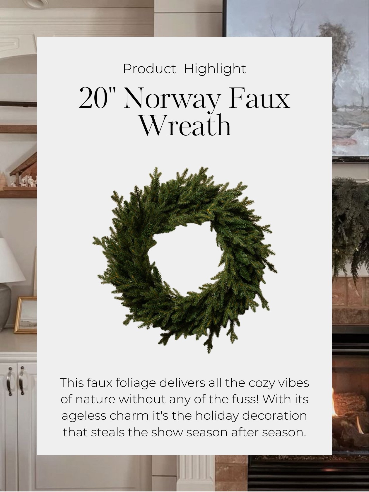 The 20” Norway Faux Wreath from McGee & Co. is the definition of effortless charm. Pre-lit and full of natural beauty, it brings the look of fresh greenery without the hassle of constant upkeep. Hang this amazing piece on your front door and it’s enough to carry you through the holiday season and beyond. A timeless staple you’ll use year after year!

#McGeeAndCo #HolidayDecor #FauxGarland #TimelessDesign #SeasonalDecor #HomeDecorInspo #InteriorStyling #MerryAndBright

#LTKHome #LTKSeasonal