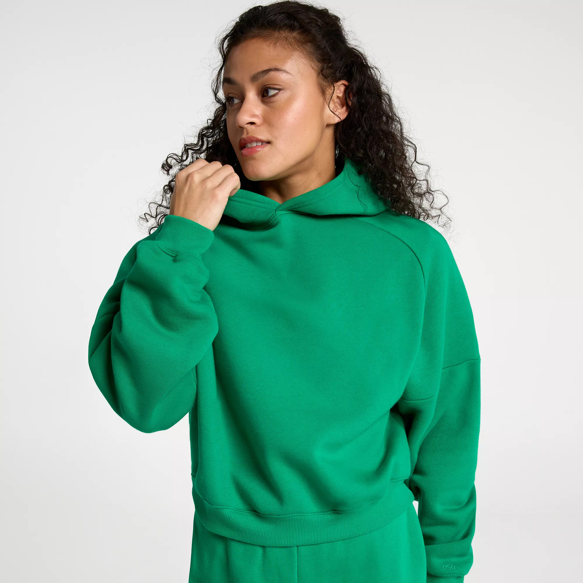 DSG Women's Classic Fleece Athletic Cropped Hoodie, Medium, Vibrant Green | DICK'S Sporting Goods