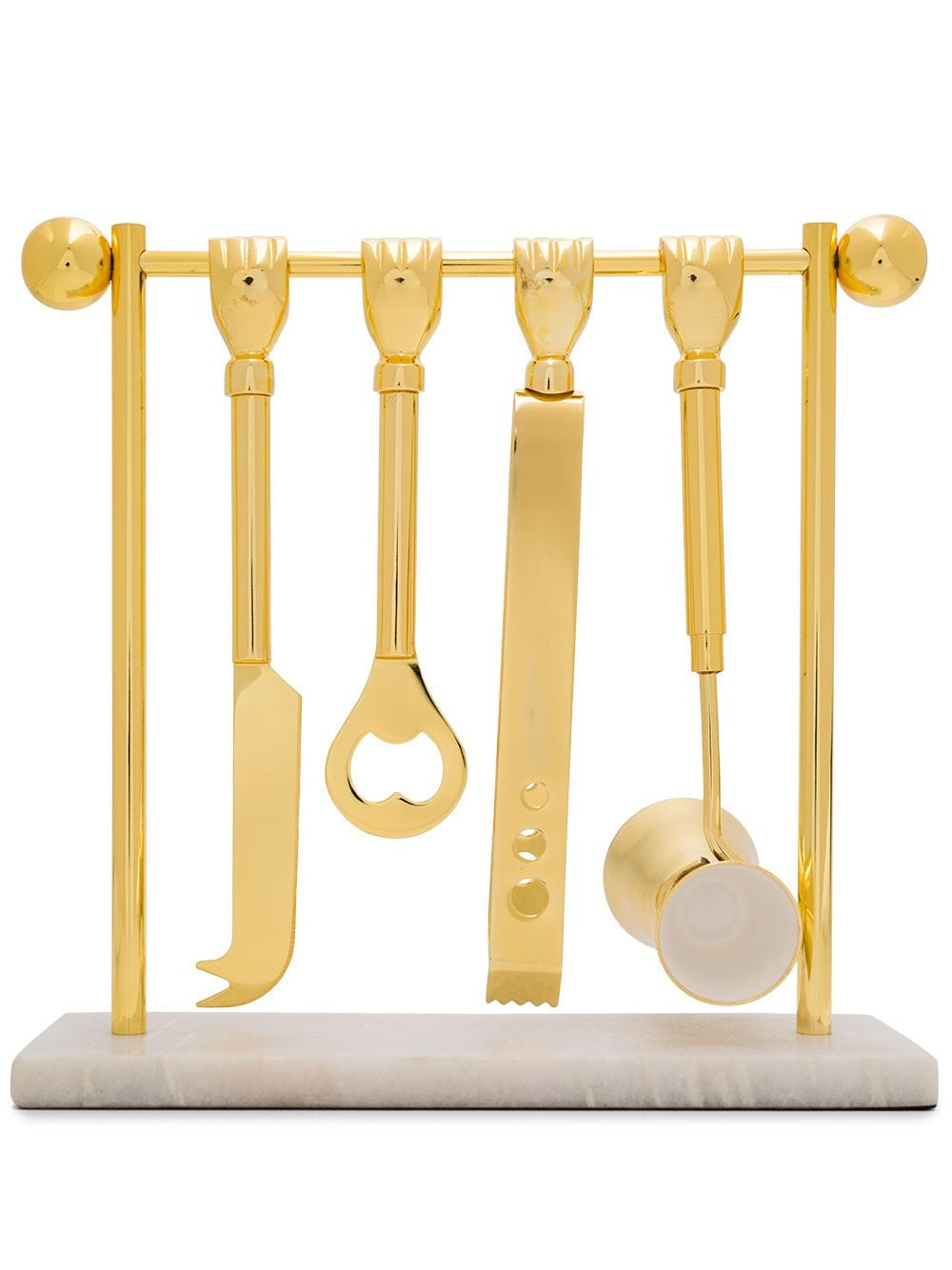 Jonathan Adler Barbell barware set - Gold | Farfetch Global