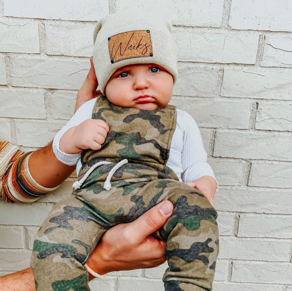 Signature Cursive | Custom Infant Toddler Kids Youth Child Baby Newborn Beanie | Slouchy | Person... | Etsy (US)