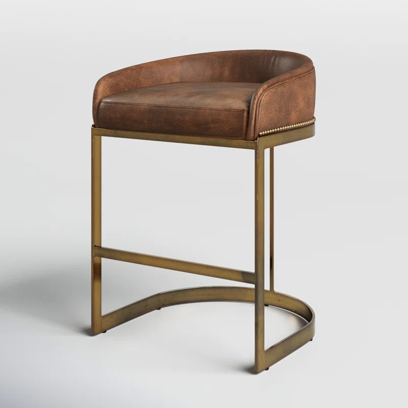 Bradley Genuine Leather Bar & Counter Stool | Wayfair North America