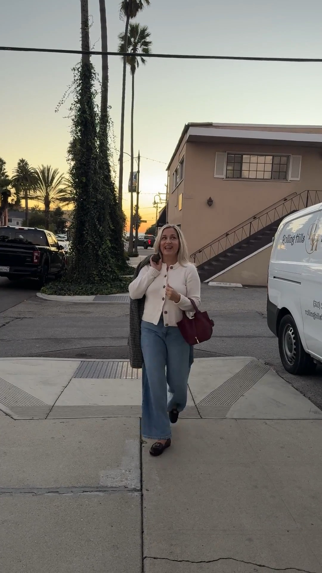 This is the cardigan that I now have in chocolate brown. It also comes in a beautiful burgundy color for fall and winter.  These jeans are really great and comfortable. My blazer is old, but I will link several that are similar.  