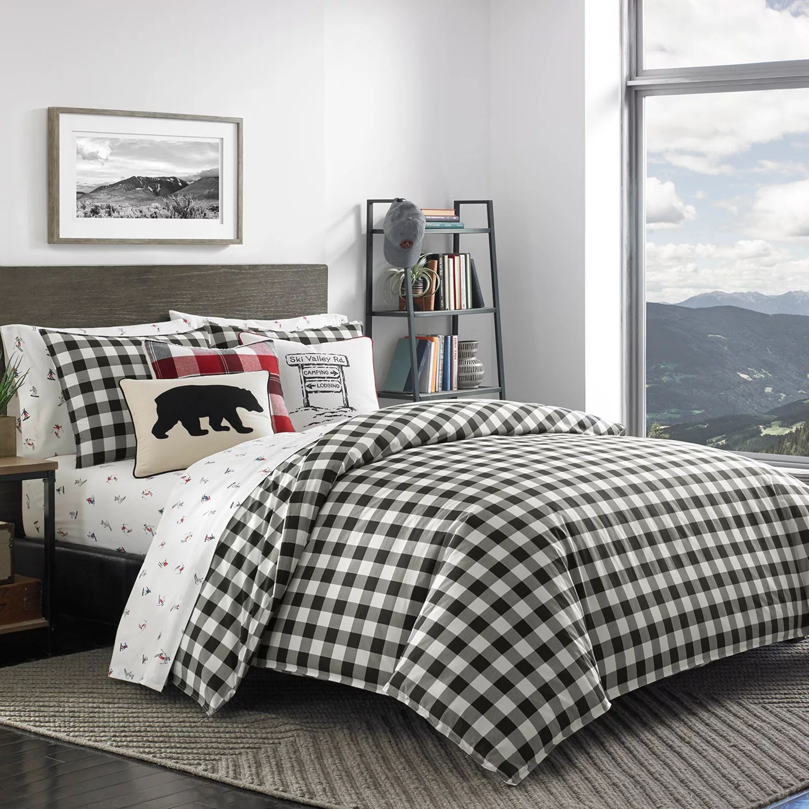 Eddie Bauer Mountain Plaid Comforter Set, Black, Full/Queen | Kohl's