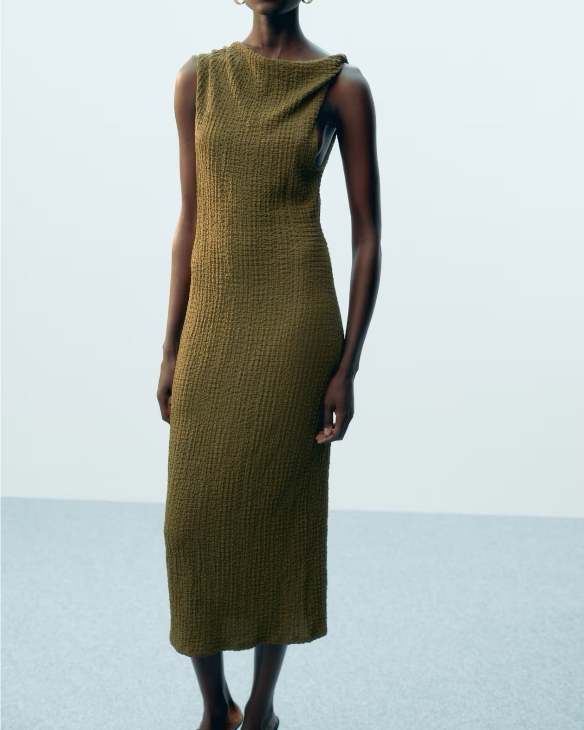 Olive green midi dress
Wedding guest dress 

#LTKSeasonal