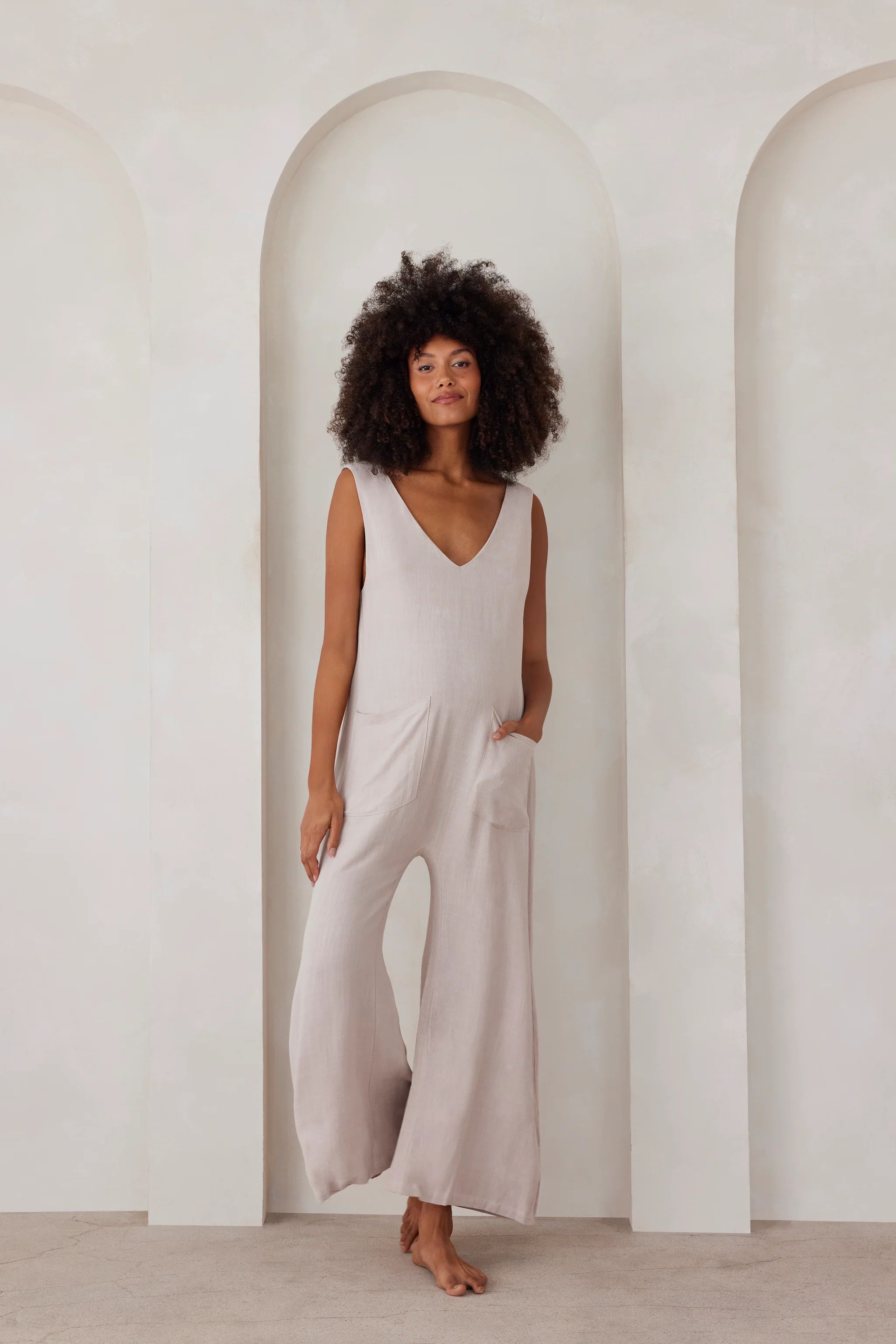 Oversized Linen Jumpsuit | BUMPSUIT