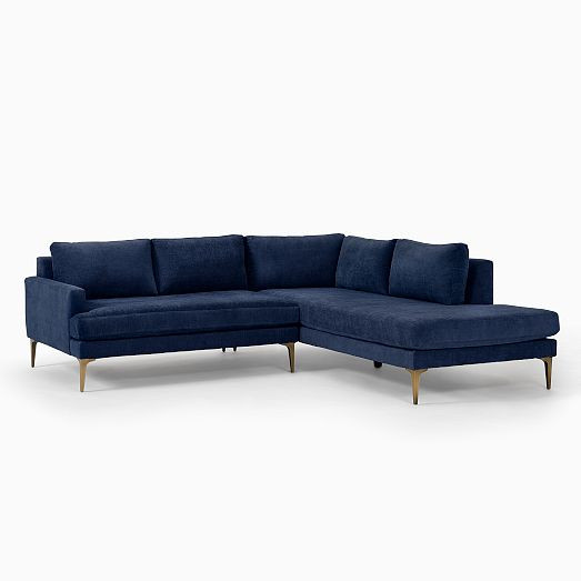Andes 2-Piece Bumper Chaise Sectional (90"–105") | West Elm (US)