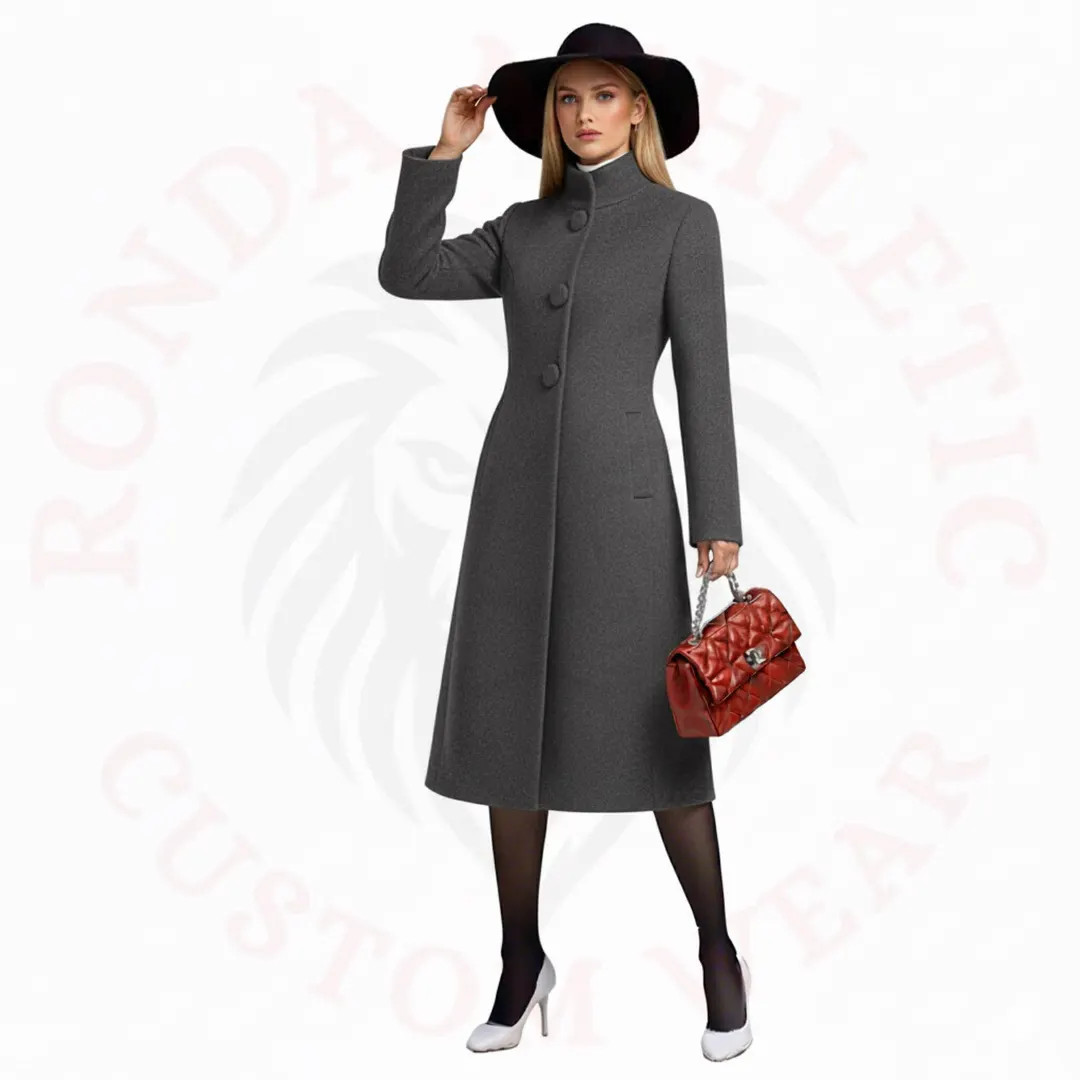 Women’s Grey Wool Long Coat |elegant Military Style Wool Coat Dress for Women – Winter Midi C... | Etsy (US)