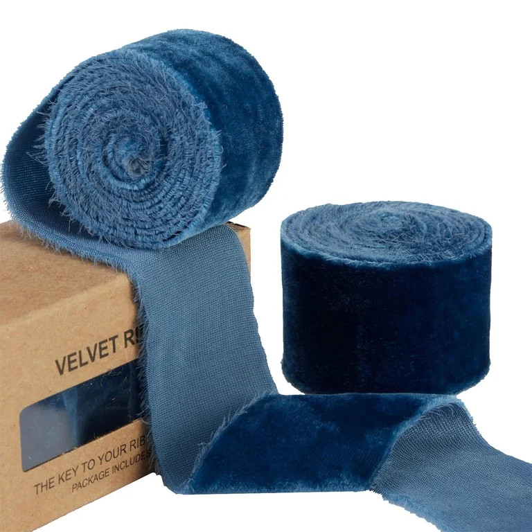 Set of 3 Velvet Ribbon Roll 1.57 Inch Wide, 10 Yards Long for Crafts, Gift Wrapping, and Decorati... | Walmart (US)