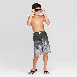 Boys' Gradient Dot Print Swim Trunks - Cat & Jack™ Gray | Target