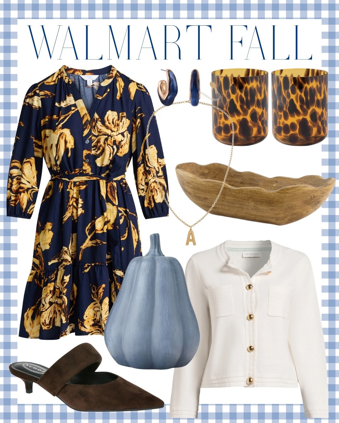 Fall outfit ideas + chic home accents from Walmart! Navy floral dress, gold button cardigan, tortoise glasses, cozy fall decor, and more stylish finds.

fall outfit ideas | navy floral dress | Walmart fall fashion | gold button cardigan | tortoise candle holders | fall home decor

#LTKStyleTip #LTKFindsUnder50 #LTKSeasonal