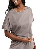Hanes Women's Originals Boxy T-Shirt with Rolled Sleeves, 100% Cotton Crop Top | Amazon (US)
