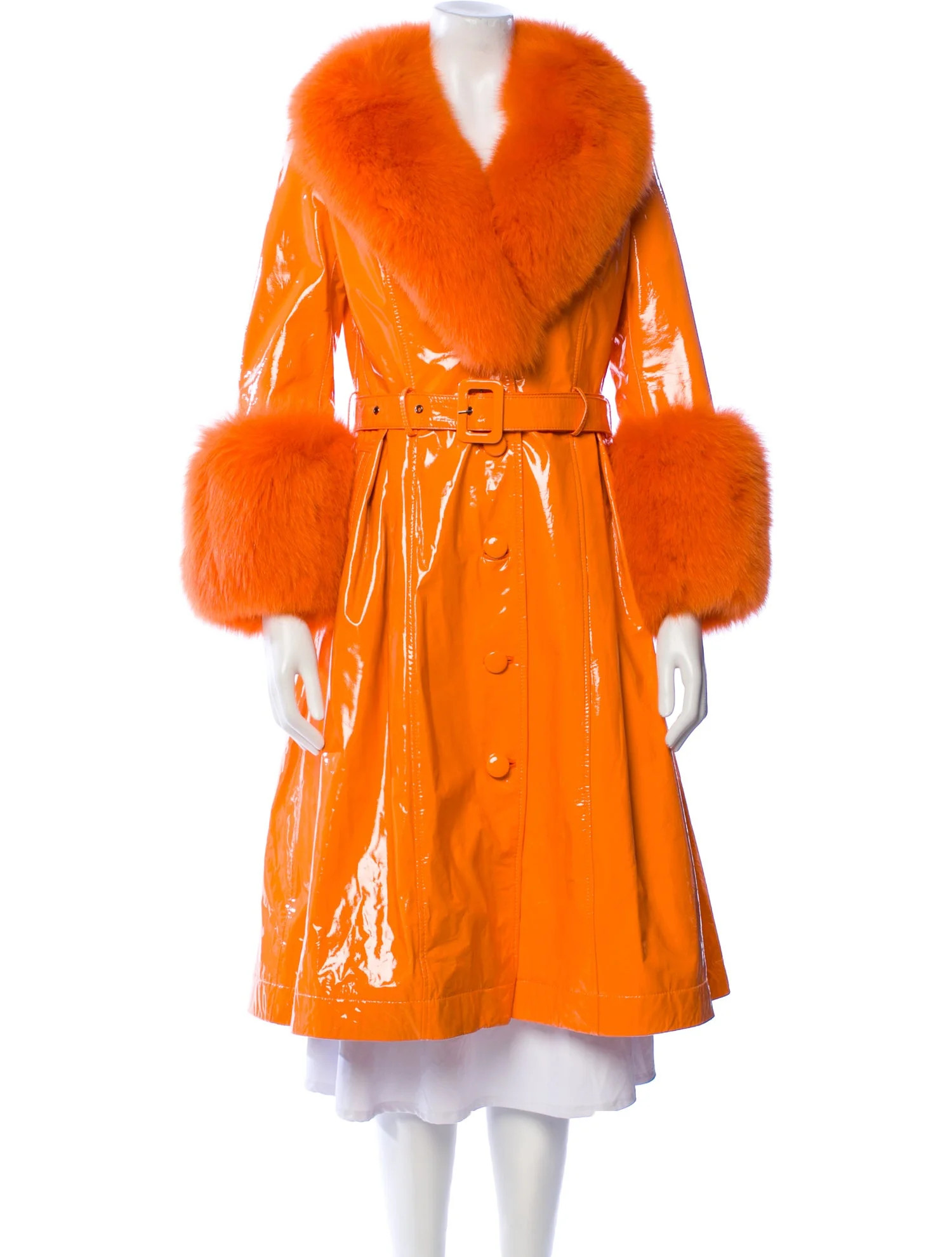 Foxy Gloss Lamb Leather Fur Coat | The RealReal