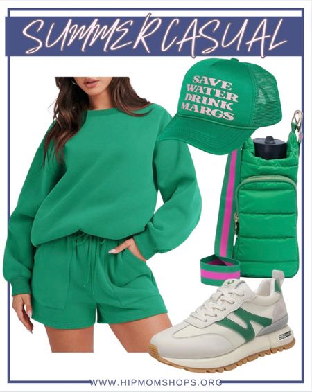 I am back again with the green! Can we talk about this entire look, swoon! Check out the adorable accessories, the hat and crossbody/ water bottle holder are IT for spring!

New arrivals for summer
Summer fashion
Summer style
Women’s summer fashion
Women’s affordable fashion
Affordable fashion
Women’s outfit ideas
Outfit ideas for summer
Summer clothing
Summer new arrivals
Summer wedges
Summer footwear
Women’s wedges
Summer sandals
Summer dresses
Summer sundress
Amazon fashion
Summer Blouses
Summer sneakers
Women’s athletic shoes
Women’s running shoes
Women’s sneakers
Stylish sneakers
Gifts for her

#LTKstyletip #LTKsalealert #LTKSeasonal