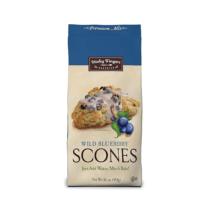 English Scone Mix, Wild Blueberry by Sticky Fingers Bakeries – Easy to Make English Scones Fres... | Amazon (US)