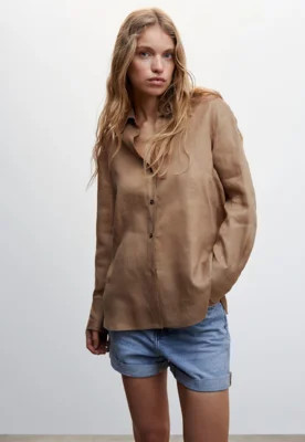 Camisa Mango Lisa Bege | Dafiti (BR)