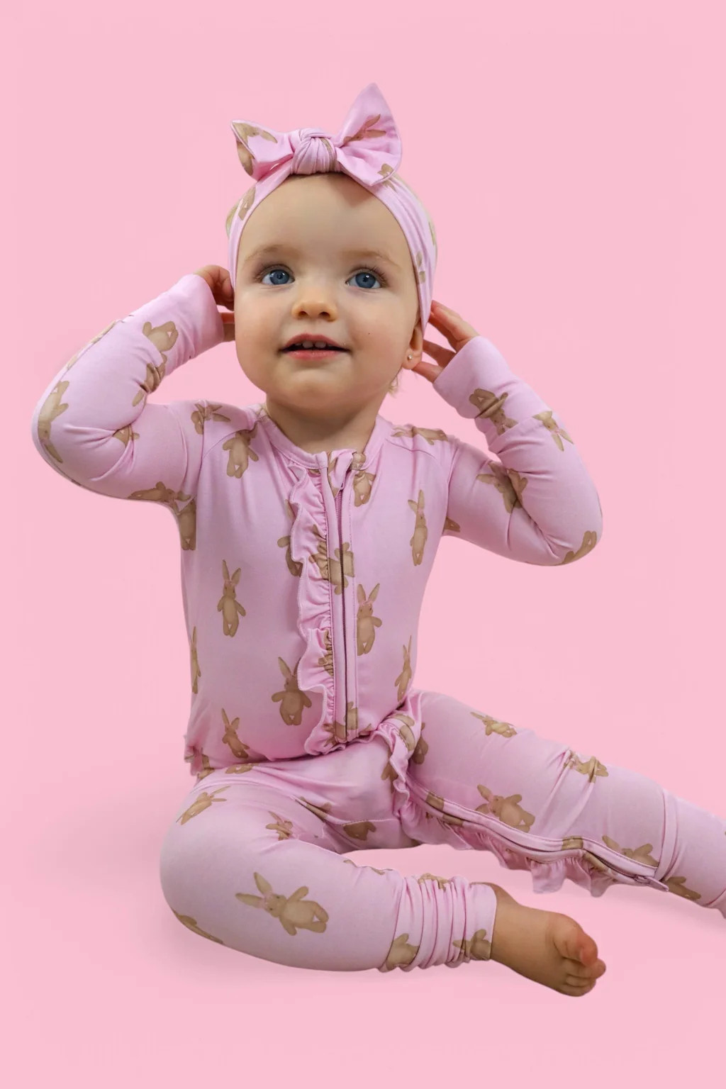 BLUSHIN' BUNNIES DREAM RUFFLE ROMPER | Dream Big Little Co.