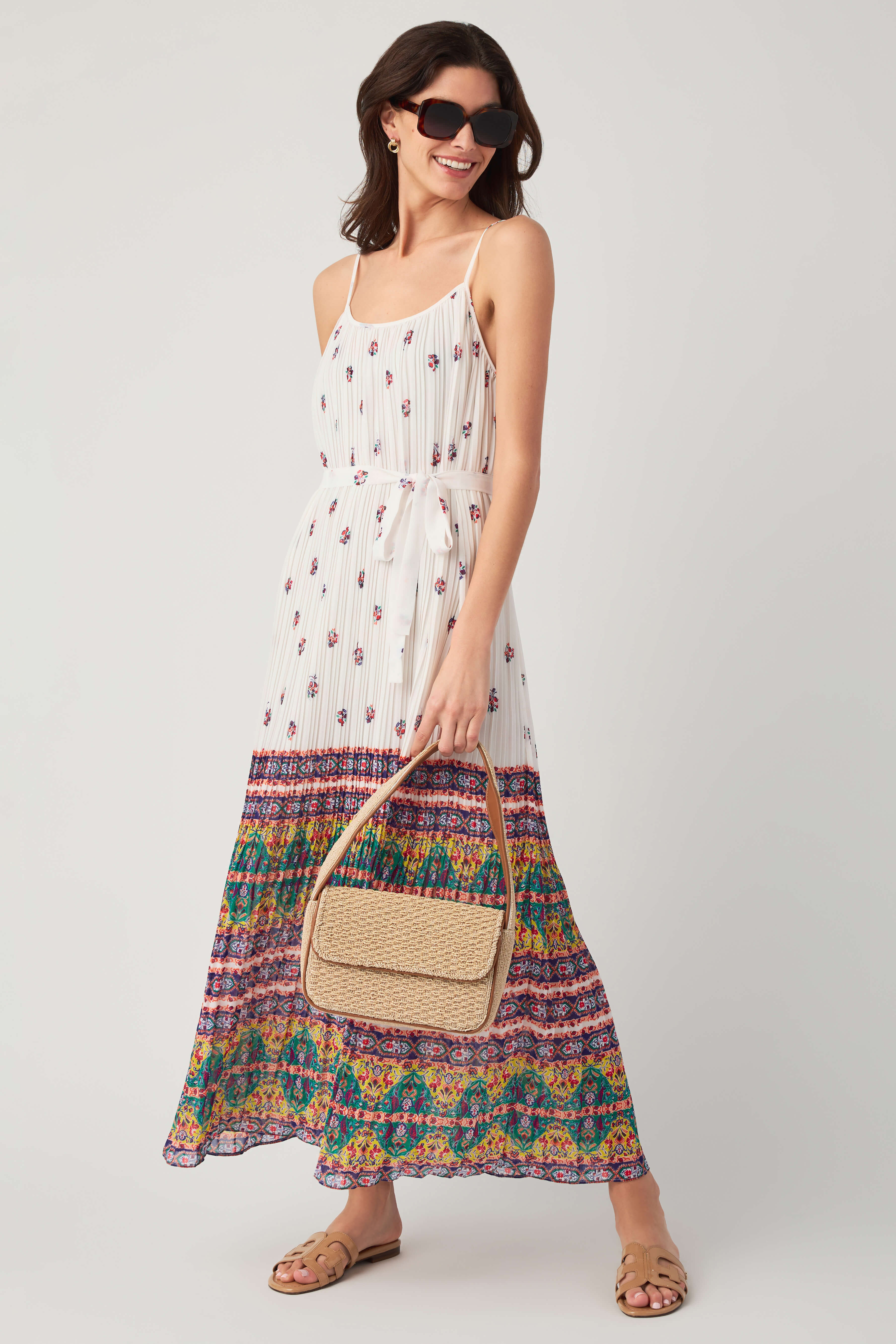 Skies Are Blue Pleated Maxi Dress | Social Threads