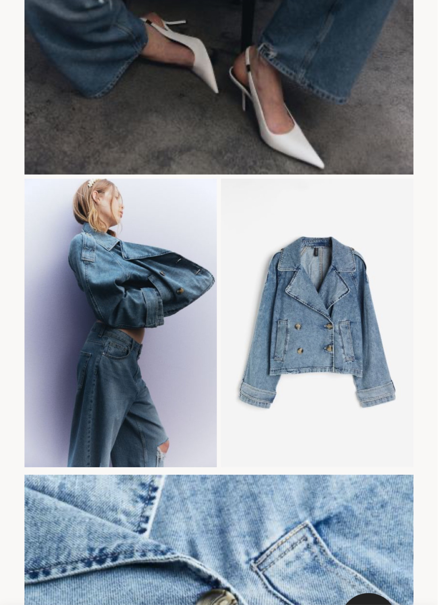 Denim cropped trench jeans sling back shoes spring outfit vibe #spring #easter Easter outfit 

#LTKSeasonal #LTKfindsunder50 #LTKstyletip