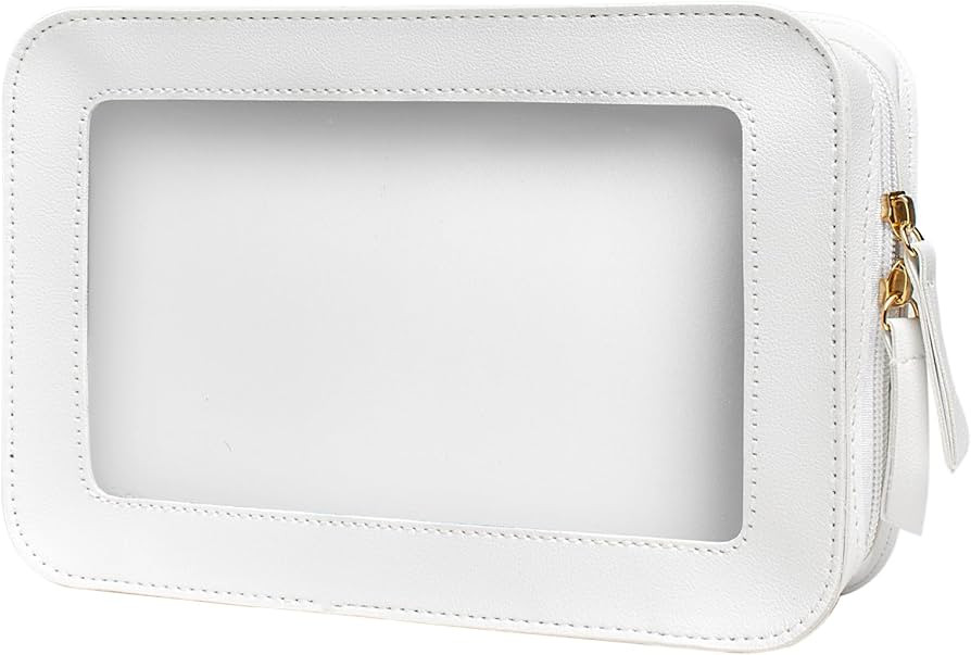 LETGO Clear Makeup Bags, TSA Approved Toiletry Bag with Zipper, Clear Makeup Organizer Fit Carry-... | Amazon (US)