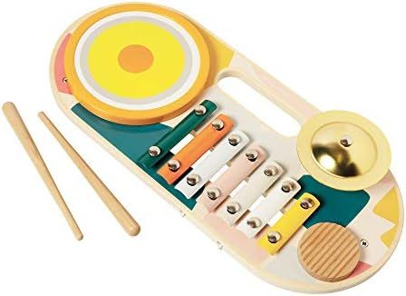 Manhattan Toy Beats to Go Wooden Toddler and Preschool Musical Toy Instrument Xylophone, Drum, Cymba | Amazon (US)
