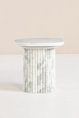 Kanta Square 18" Marble Side Table | Anthropologie (US)