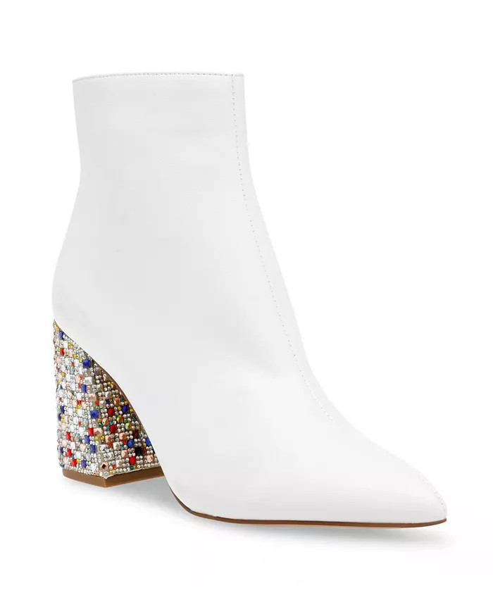 Betsey Johnson Women's Kassie Beaded Heel Dress Booties & Reviews - Booties - Shoes - Macy's | Macys (US)