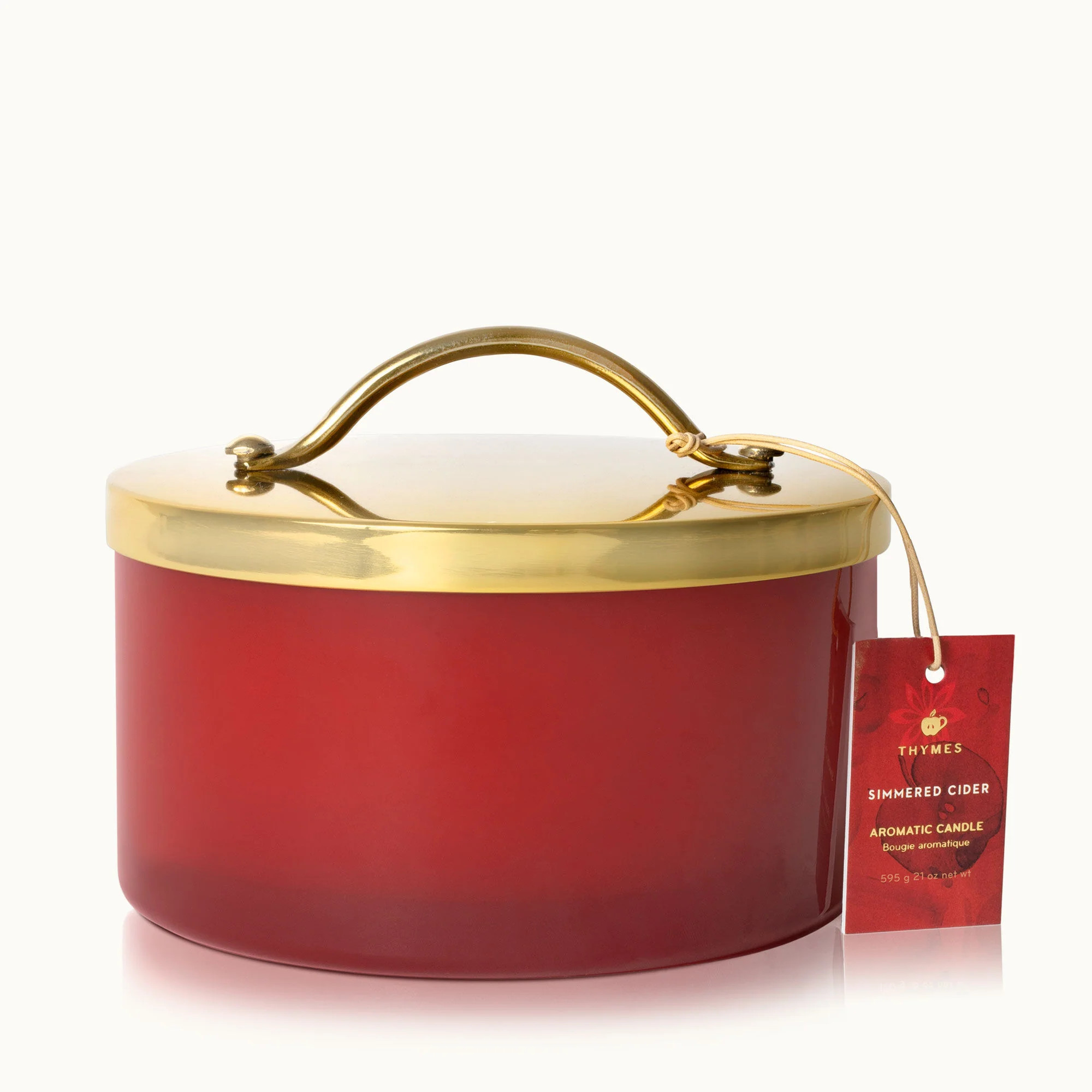 Simmered Cider Harvest Red 4-Wick Candle | Thymes