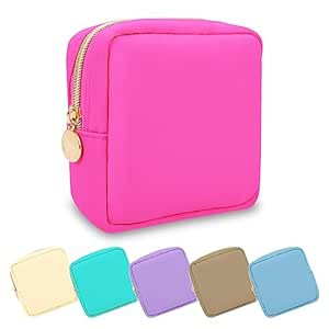 Waterproof Mini Makeup Bag Pouch for Purse,Small Cosmetic Travel Bag Pouch Nylon Toiletry Organiz... | Amazon (US)