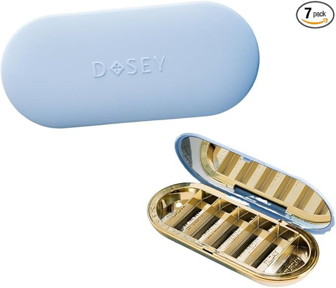 Dosey 7 Day Pill Compact Travel Pill Organizer - Pill Case with 7 Pill Compartments for Medicine ... | Amazon (US)