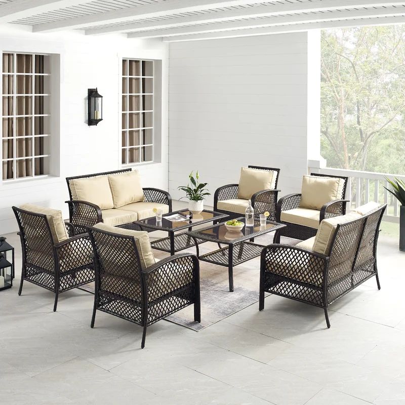 8 - Person Outdoor Seating Group with Cushions | Wayfair North America