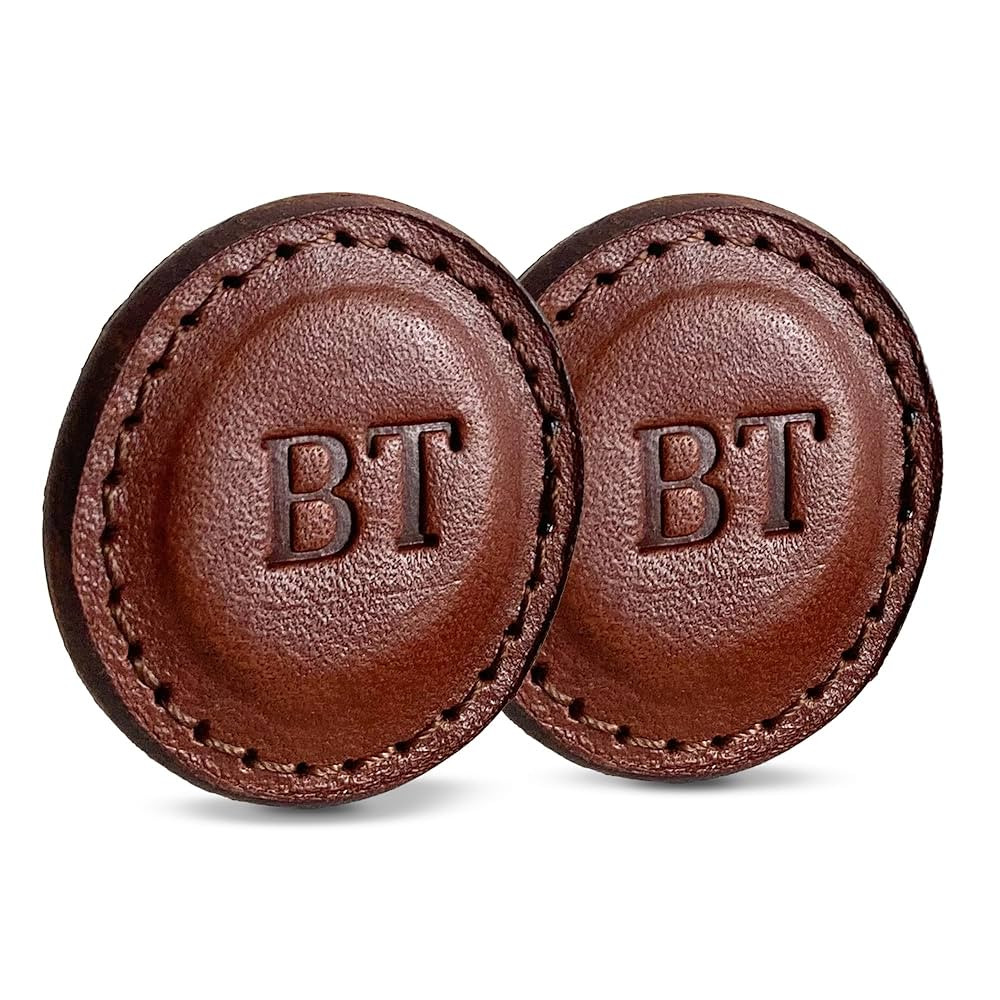 Personalized Golf Ball Markers (Brown, Set of 2) - Golf Gifts for Men - Monogrammed Initial Custo... | Amazon (US)