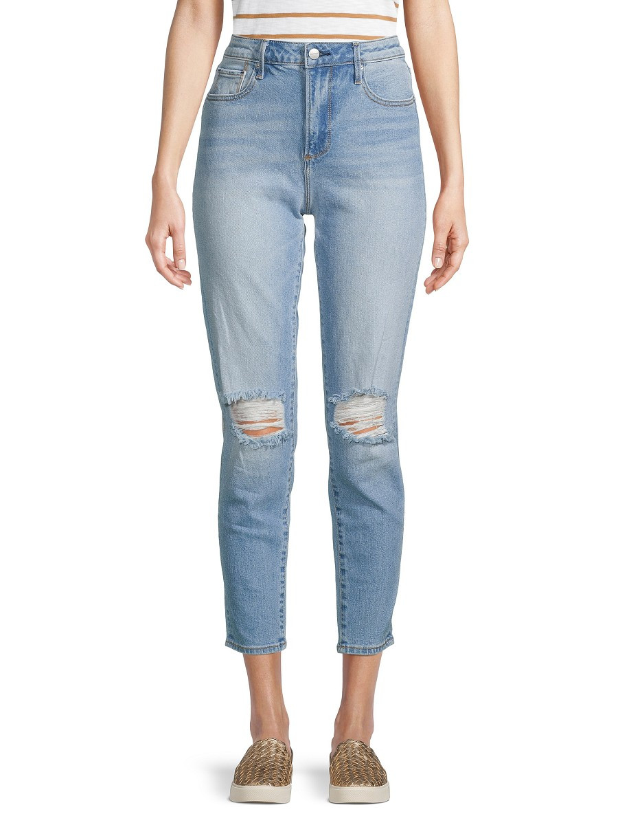 Driftwood Women's Gizelle Distressed Cropped Jeans - Light Wash - Size 29 (6-8) | Saks Fifth Avenue OFF 5TH
