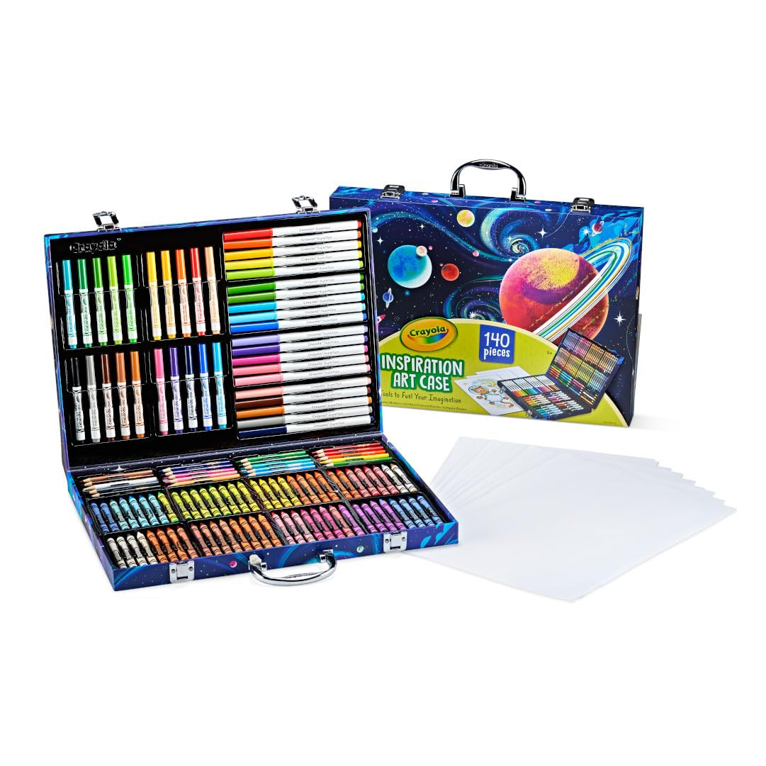 Crayola Inspiration Art Case Space Coloring Set (140pcs), Art Kit for Kids, Crayons, Markers, Pen... | Amazon (US)