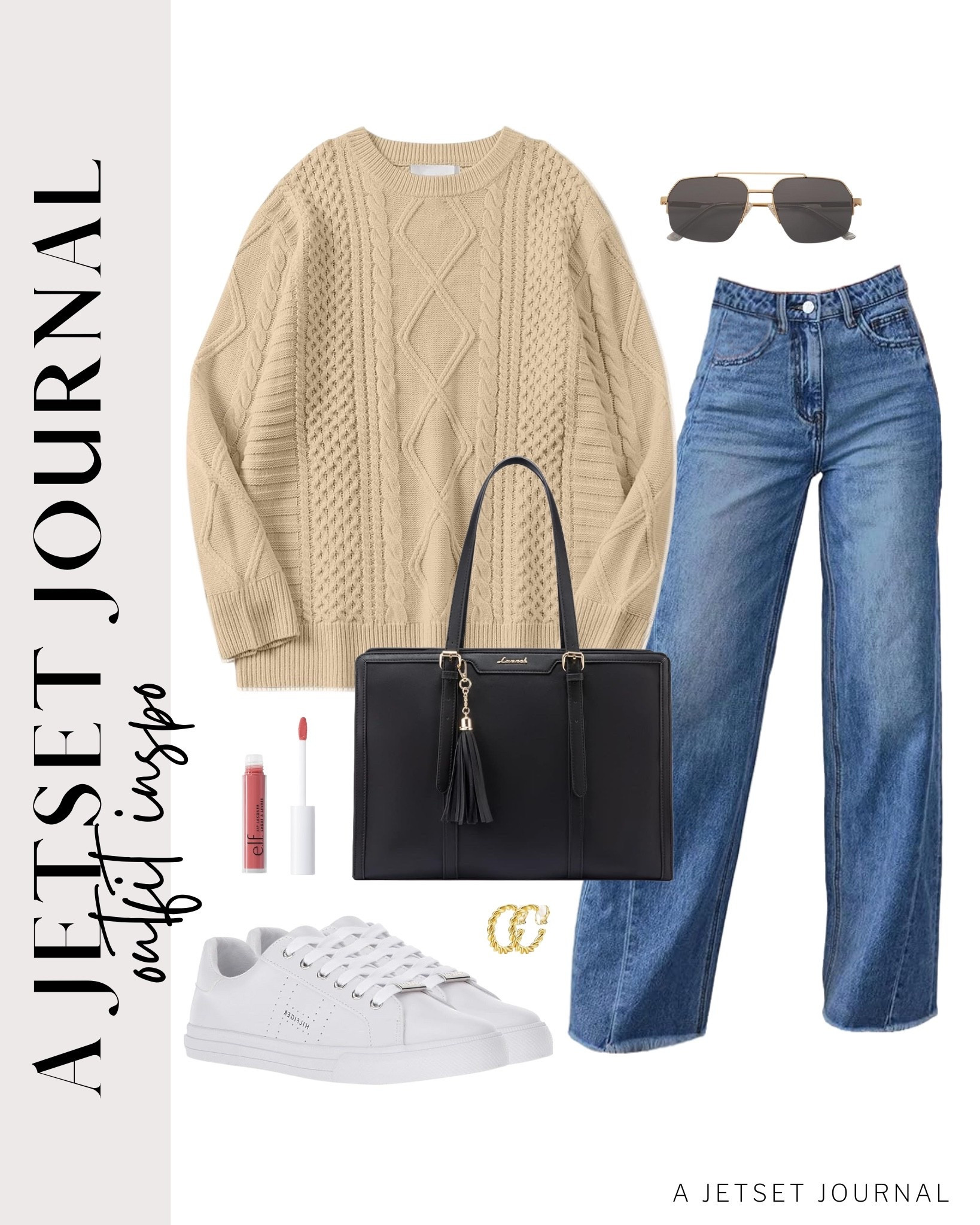 Pair this crew neck sweater with wide leg jeans, white sneakers, and cute bags for an easy fall look!
calvin klein crossbody bag, quilted tote bag, square sunglasses, elf lip shine, amazon finds, affordable look, fall fashion, beauty must have, trendy style, fashion accessories, fall outfit idea

#LTKU #LTKStyleTip #LTKSeasonal