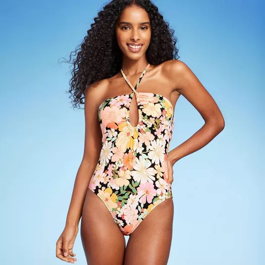 Women's Leopard Print Square Neck Bikini Top - Kona Sol™ Multi : Target