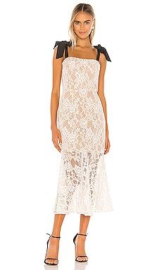 Bronx and Banco Willow Flared Midi Dress in White from Revolve.com | Revolve Clothing (Global)