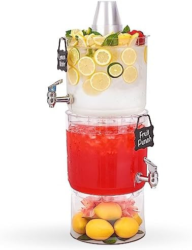 Buddeez Durable 2 Gallon Beverage Dispenser with Stand - Stackable Drink Server for Parties - Inc... | Amazon (US)