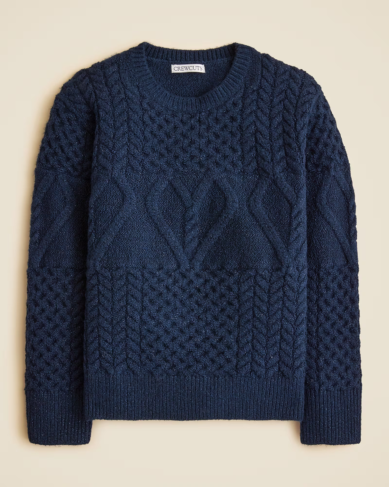 Girls' heart cable-knit sweater with Lurex® metallic threads | J. Crew US